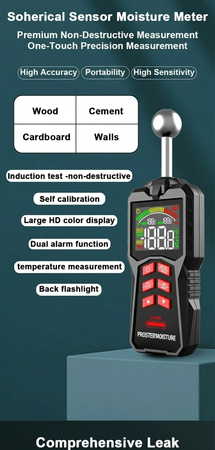 PROSTERMOISTURE moisture meter product studio shot showing the precision formula